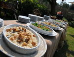 Catering para um buffet de casamento